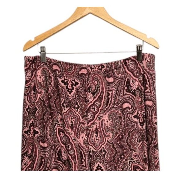 Miss Elaine Pajama Pants Womens XL Paisley Print Soft Jersey Knit  Sleepwear - Picture 4 of 7